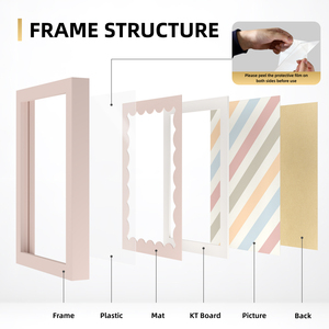 Nhà Máy Bán buôn hình sóng khung ảnh, hình sóng tối giản cardstock Máy tính để bàn khung ảnh hiển thị đứng - Product Image 6