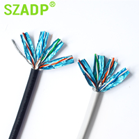 Câble Ethernet Lszh Cat6a 1000ft 10g haute vitesse en cuivre massif double blindage 4 paires torsadées 23awg SFTP certifié CE