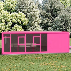 Casa Contenedor Prefabricada Rosa con Cristal, Ideal para Tiendas de Ropa, Cafeterías, <span class=keywords><strong>Bares</strong></span>, Casa Móvil - Product Image 5
