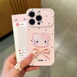 Coque de téléphone portable en TPU souple motif chat mignon et papillon 3D pour iPhone 17, 16, 15, 14 Pro Max - Product Image 4