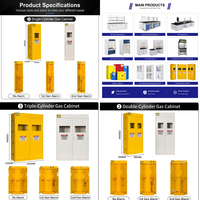 Baitu Double-door High-pressure Gas Cylinder Storage Cabinet Equipped with an Alarm Device for Instrument Analysis laboratory