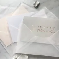 Grosir Disesuaikan Indah Rose Emas Foil Terima Kasih Kartu dengan Velcro Strip Amplop Pernikahan Undangan