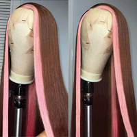 Perruques de cheveux humains de haute qualité, couleur piano, 5x5 HD, sans colle, lisses et soyeuses, avec mèches, effet ondulé, pré-épilées