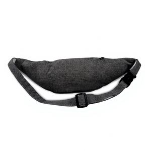 Sac de taille unisexe en coton de chanvre fait à la main multicolore Vintage vert foncé avec fermeture à glissière sport voyage argent carte sac à main - Product Image 1