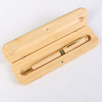 Boîte à stylos gel en bambou avec étui cadeau stylo pour calligraphie signature anniversaire fête des pères cadeau d'anniversaire