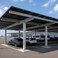 Système de montage de carport solaire résistant au vent, étanche, haute stabilité, structure de stationnement garantie 25 ans