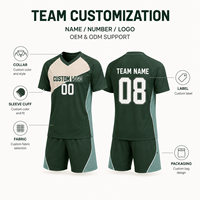 Ensemble de sport personnalisé pour jeunes joueurs de football, manches courtes, col en V, couleurs contrastées, pour l'entraînement et les matchs des équipes de football junior