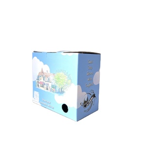 Boîte cadeau personnalisée bleu clair pour <span class=keywords><strong>café</strong></span> avec motif nuage blanc et illustration de <span class=keywords><strong>café</strong></span> français dessinée à la main pour l'emballage de boulangerie et de <span class=keywords><strong>café</strong></span> - Product Image 2