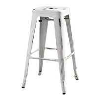 Tabouret de bar moderne en métal, chaise de comptoir industrielle à assise carrée pour bar à domicile, salle à manger, centre commercial, mobilier commercial