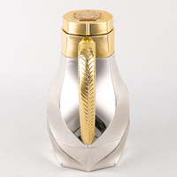 Termo de Lujo de Dubái con Tapa Chapada en Oro, Aislado al Vacío, Estilo Dallah Árabe Turco, Jarra para Té y Café