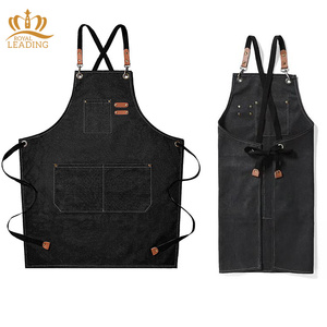 Delantal de <span class=keywords><strong>peluquería</strong></span> de cuero para hombres, delantal de lona para <span class=keywords><strong>peluquería</strong></span>, venta al por mayor - Product Image 4