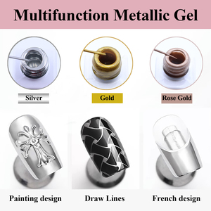 Échantillon gratuit de <span class=keywords><strong>vernis</strong></span> à ongles en métal 3D avec <span class=keywords><strong>miroir</strong></span> doré de 5g, gel de peinture métallique en or <span class=keywords><strong>rose</strong></span> argenté, <span class=keywords><strong>vernis</strong></span> à ongles design LED/UV - Product Image 6