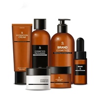 Conception de logo de marque cosmétique privée personnalisée, étiquettes d'emballage en vinyle brillant, impression d'autocollants pour produits de soin de la peau