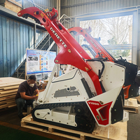 Mini chargeuse frontale pour engins de chantier, pour chargeuse compacte sur chenilles V1000, moteur Kubota 25 CV, haute qualité, haute puissance