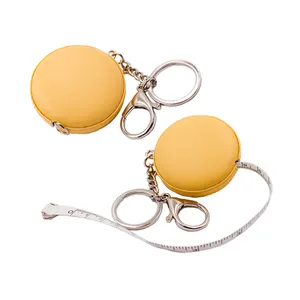 Fashion Cheap Quality Round Mini Tape Measure With Key Rings Retractable Measuring Tape Smart Key Ring