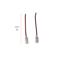 Connecteur LED 2 broches à clipser 8mm 10mm sans soudure, connecteurs rapides pour bande LED monochrome 2835 5050