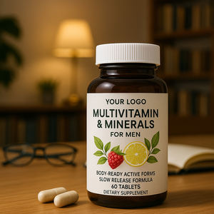 Complément alimentaire multivitaminé et minéral pour hommes adultes, marque privée, soutien immunitaire, bienfaits antioxydants, formes actives, personnalisable - Product Image 6