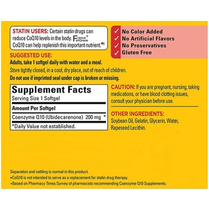Natural Made COQ <span class=keywords><strong>10</strong></span> 200 mg integratore alimentare per cuore 80 capsule morbide per uomini e donne