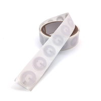 Étiquette NFC en papier prête à être expédiée, puce HF NTAG 213 13,56 MHz, forme ronde de 25 mm, autocollant RFID