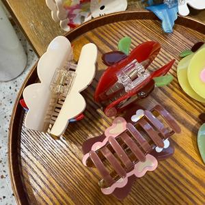 Personalizzato elegante Hello Kitty morsetto per capelli popolare <span class=keywords><strong>Anime</strong></span> disegno gatto artiglio materiale acetato di cellulosa carini fermagli per capelli per bambini - Product Image 3