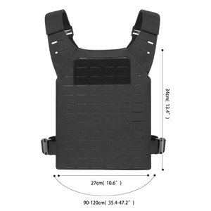 Gilet tactique multifonctionnel MOLLE CS pour exercices et combat, avec porte-plaques à dégagement rapide et découpe laser - Product Image 2