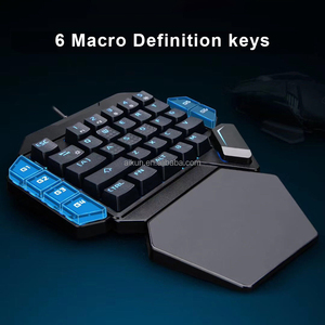 AIKUN Bàn Phím Chơi Game Đèn Nền RGB Có Dây GX350 Công Tắc Cơ Bàn Phím Di Động <span class=keywords><strong>Mini</strong></span> Đa Phương Tiện Một Tay - Product Image 4