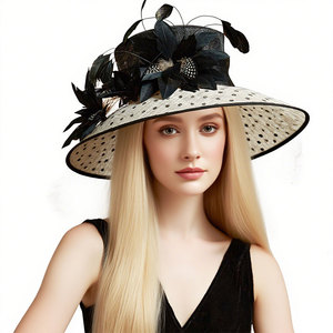Best Sinamay <strong>Fascinator</strong> Perfect <strong>Wedding</strong> Hat Unique Derby Party Hat Fashion Church Hats With Clip <strong>Fascinators</strong> for Women - Product Image 1