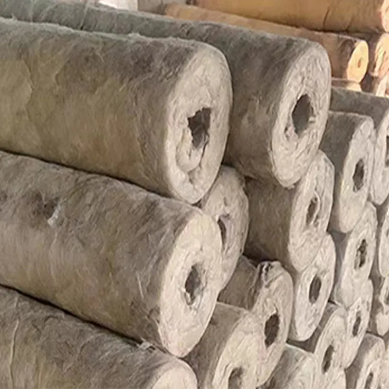 Tubería de materiales de construcción de lana de roca de lana Mineral, cubos de lana Mineral de roca, tubería de aislamiento de coche