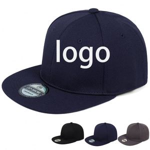 Gorra de Béisbol Deportiva Unisex de 6 Paneles con Logotipo Personalizado, Gorra Ajustable con Visera Plana y Cierre a Presión, Estilo Hip Hop - Product Image 3