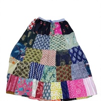Jupes longues patchwork bohèmes, taille unique, style hippie, jupe multi-patchs, robe gypsy, jupes taille naturelle pour femmes
