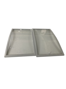 Porte coulissante en verre trempé incurvé transparent pour congélateur de magasin, armoire commerciale en îlot - Product Image 3