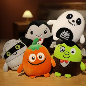 8 "Schattige Cartoon Ronde Gevormde Halloween Monster Gevulde Pluche Speelgoed Klauw Machine Poppen Kinderen Speelgoed