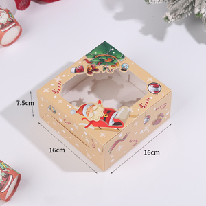 Custom Luxe Kerst Dessert Cake Papier Geschenkdoos Met Doorzichtig Venster - Product Image 6