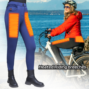 Pantaloni <span class=keywords><strong>da</strong></span> <span class=keywords><strong>Equitazione</strong></span> Riscaldati <span class=keywords><strong>da</strong></span> Donna Aderenti in Silicone Legging Termici per Sport Equestri - Product Image 3