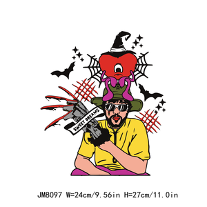 Pegatinas impermeables con diseños <span class=keywords><strong>de</strong></span> corazones para hombre, pegatinas <span class=keywords><strong>de</strong></span> película <span class=keywords><strong>de</strong></span> <span class=keywords><strong>Freddy</strong></span> <span class=keywords><strong>Krueger</strong></span>, para camisetas - Product Image 4