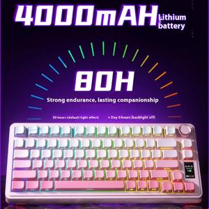AULA S75Pro Tri-Mode RGB Mecánico 4000mAH PBT <span class=keywords><strong>Teclado</strong></span> para juegos Hot Plug E-sports con interruptor de perilla personalizado <span class=keywords><strong>Teclado</strong></span> para juegos - Product Image 5