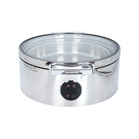 Chauffe-Plat Électrique Professionnel en Acier Inoxydable 6L Rond pour Buffet – Idéal Hôtels & Restaurants