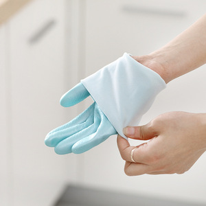 Gants ménagers en PVC floqué Yaxin 42 cm, imperméables, pour le linge, la cuisine, le nettoyage, la vaisselle - Product Image 3