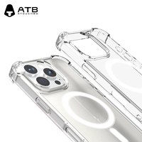 ATB pour iPhone 17 populaire TPU PC étui de téléphone magnétique transparent pour iPhone 17 Pro Max 17 Air 16 15 Pro Max mode housse antichoc