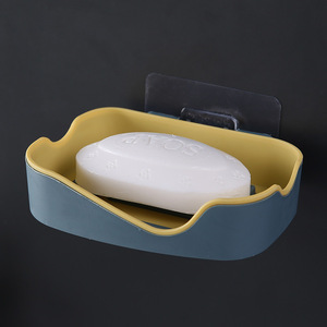 Support mural créatif pour savon, boîte à savon solide sans couture, drainant, en plastique, sans perforation, pour salle de bain - Product Image 4