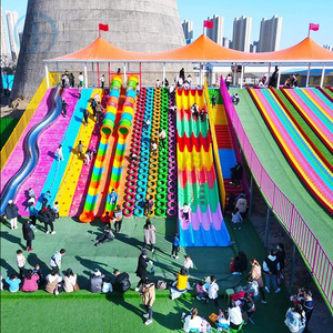 <strong>Fun</strong> Slide <strong>World</strong> Adventure Park Rainbow Slide Amusement <strong>Rides</strong> Human-powered Park <strong>Rides</strong> for Sale - Product Image 1