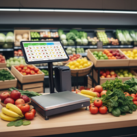 Balance de comptoir OEM personnalisable pour supermarché, balance d'étiquetage pour légumes et fruits, modèle S11, compatible Windows/Android, garantie 1 an