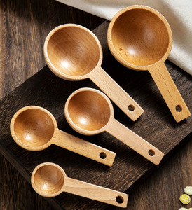 Venta al por mayor 15ml Cuchara de grano de café Cuchara de medición de madera de playa - Product Image 3