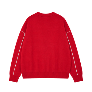 <span class=keywords><strong>Pull</strong></span> en maille jacquard personnalisé avec logo OEM & ODM pour <span class=keywords><strong>homme</strong></span>, col rond, en coton, pour l'hiver - Product Image 2