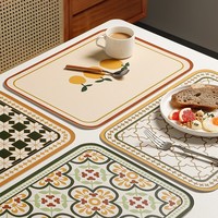 Vente en gros Tapis de table en cuir PU imperméable à l'eau pour restaurant Tampons et tampons résistants à la chaleur