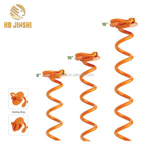 Ancre de sol en spirale de 16 pouces, <span class=keywords><strong>kit</strong></span> <span class=keywords><strong>d</strong></span>'<span class=keywords><strong>ancrage</strong></span> au sol pour tentes, trampoline, clôture, abris, balançoires, piquet de fixation pour chien - Product Image 2