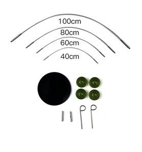 10 paires <span class=keywords><strong>d</strong></span>'<span class=keywords><strong>aiguilles</strong></span> à tricoter <span class=keywords><strong>interchangeables</strong></span> en aluminium vert circulaire KD014 - Product Image 4