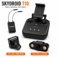 Télécommande SKYDROID T10 10CH 2.4GHz FHSS avec caméra, récepteur R10, liaison de données 10KM, mini DCAM pour drone UAV, certifiée CE/FCC