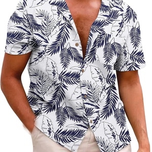 Chemise Hawaïenne Vintage Sans Manches en Twill pour Homme, Imprimé Floral Tropical, Fermeture à Boutons Corne, Anti-UV, Séchage Rapide, Idéale pour les Fêtes Estivales - Product Image 3