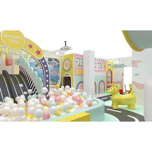 Toboggan de terrain de jeu intérieur durable personnalisable coloré avec piscine à balles Super Trampoline KidsSoft Play Maze - Product Image 5